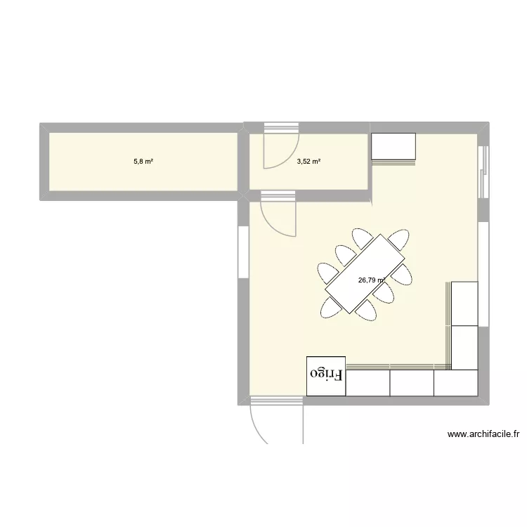 extension 3. Plan de 3  et 36 m²