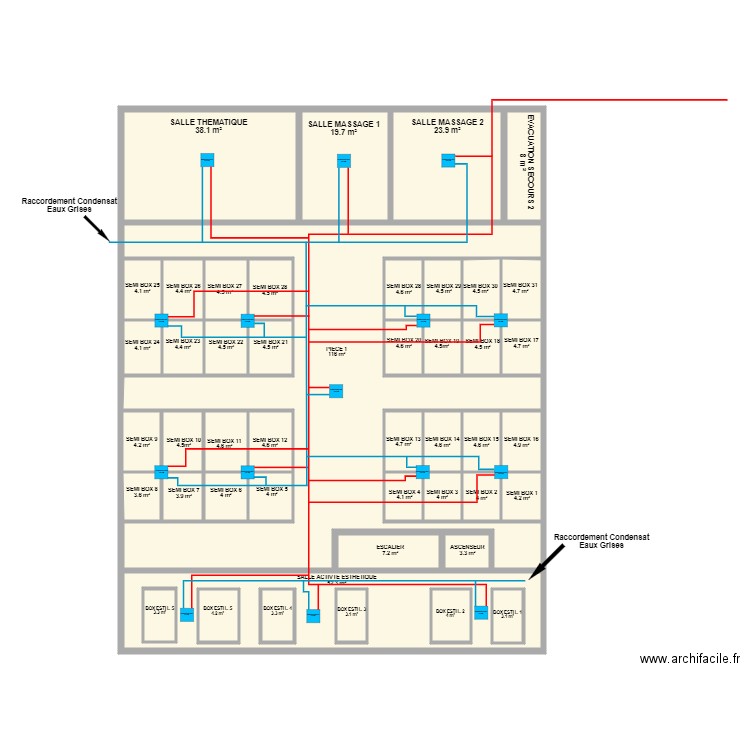 Happy ZEN r+1. Plan de 46 pièces et 451 m2