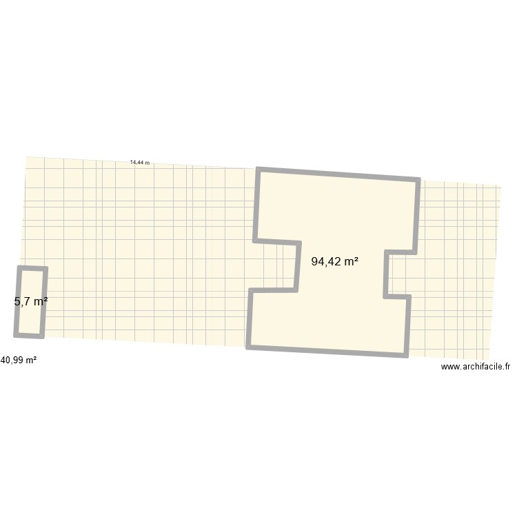 mesure maison st jean. Plan de 2 pièces et 100 m2