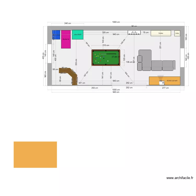 Amenagement salle de jeux et salon 2. Plan de 
