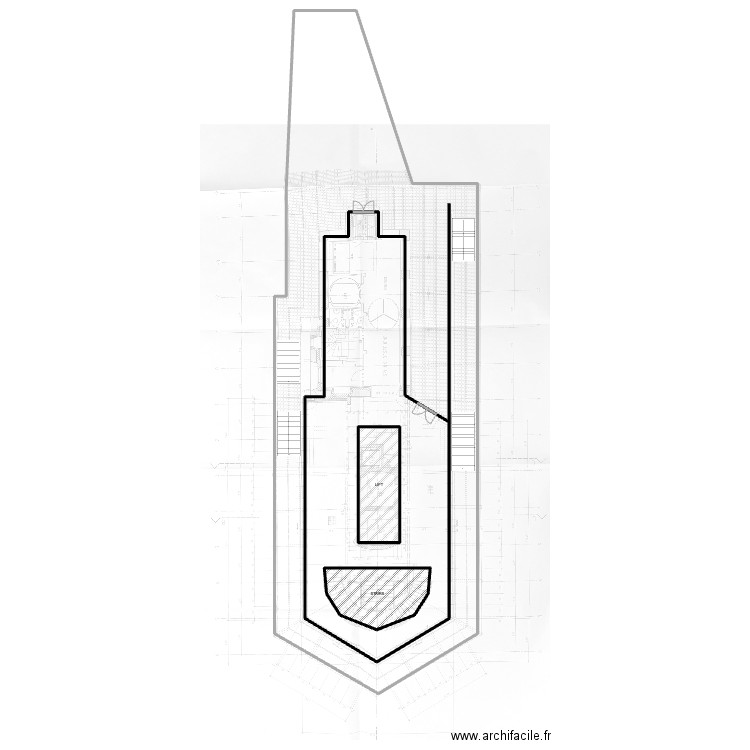 Implant Sphinx Observatory Vierge. Plan de 4 pièces et 1572 m2