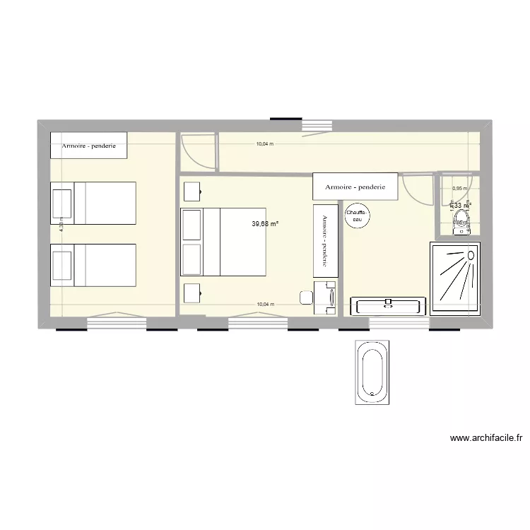 CHAMBRES RDC. Plan de CHAMBRES RDC. Plan de