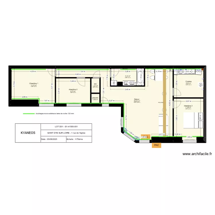 SAINT DYE SUR LOIRE D01. Plan de 