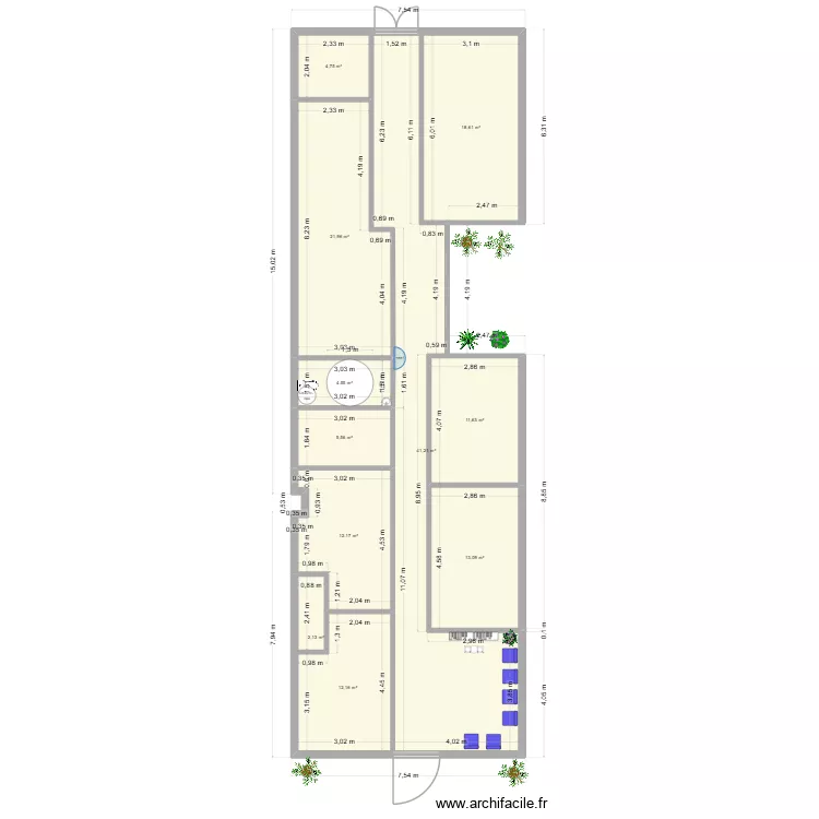 Plan local. Plan de 11 et 148 m² Plan local. Plan de 11 et 148 m²