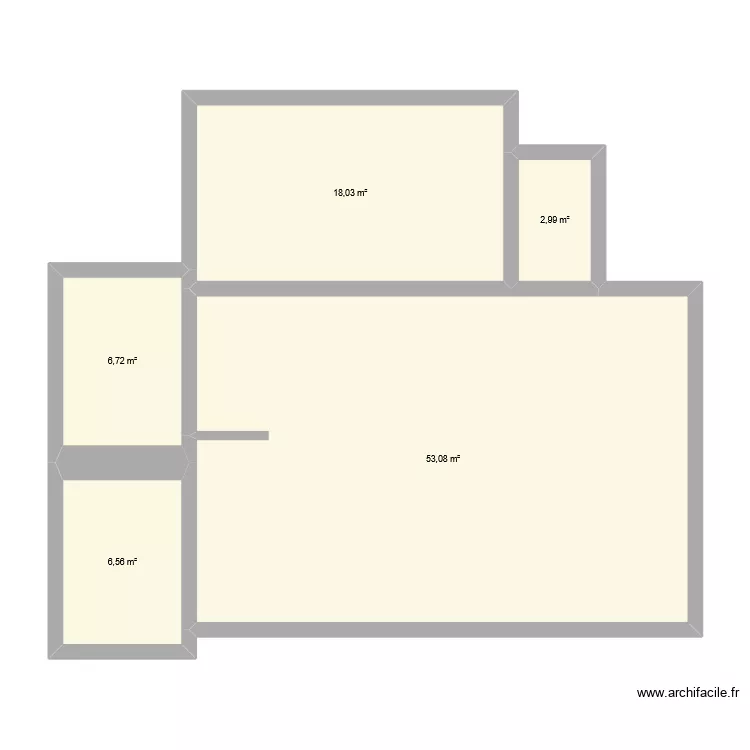 Rivarennes. Plan de 5 Pièces et 87 m² Rivarennes. Plan de 5 Pièces et 87 m²