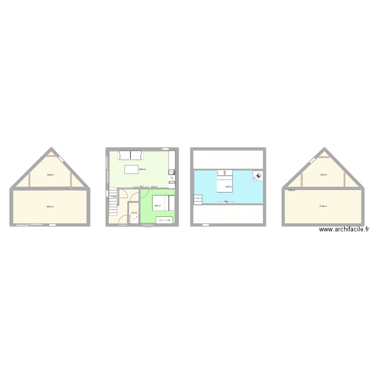 garage habitat. Plan de 0 pièce et 0 m2