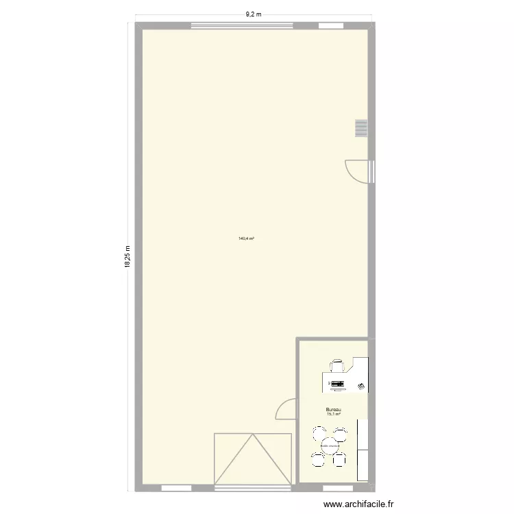 Brias. Plan de 2  et 156 m²