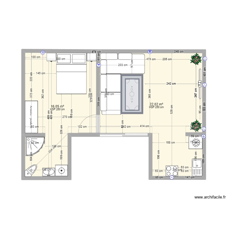 f2 petit berry. Plan de 0 pièce et 0 m2
