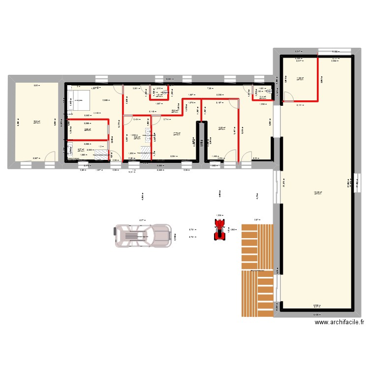 biozat1. Plan de 11 pièces et 276 m2