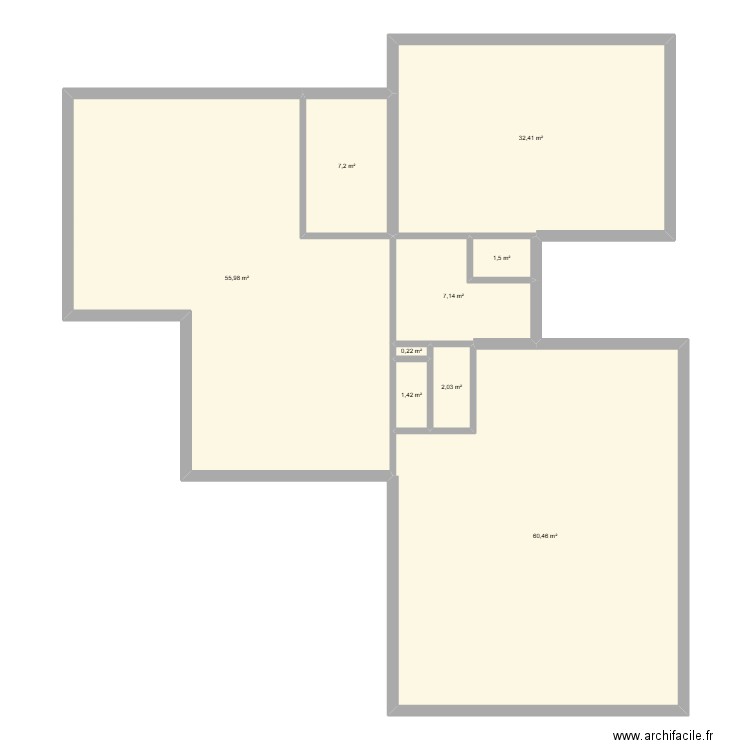 HGTMO. Plan de 9 pièces et 168 m2