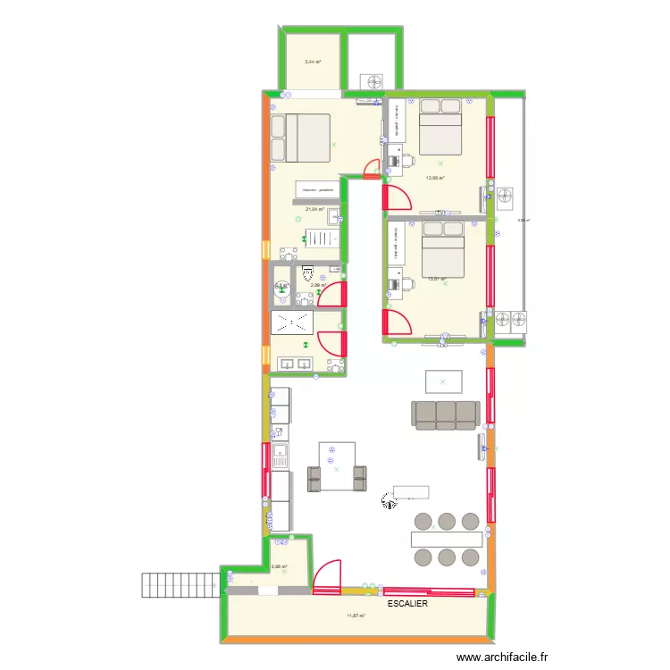 plan 1. Plan de 8 et 68 m² plan 1. Plan de 8 et 68 m²