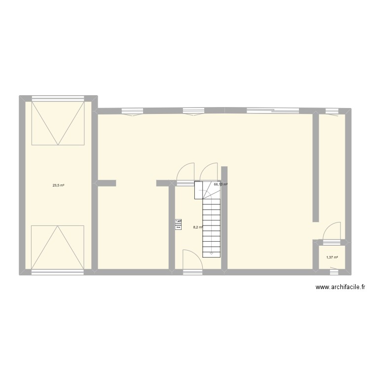 rdc Daphnée et David. Plan de 4 pièces et 99 m2