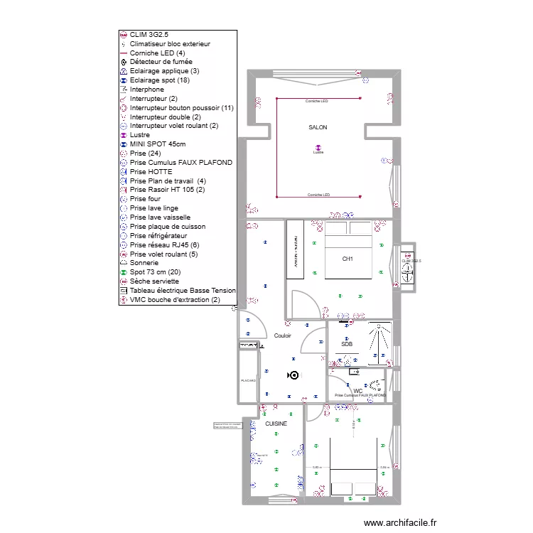 HENRY 1ER DROITE VILLA DUO ELEC. Plan de 10  et 59 m²