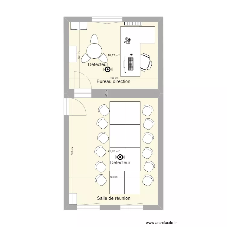 bureau direction. Plan de 