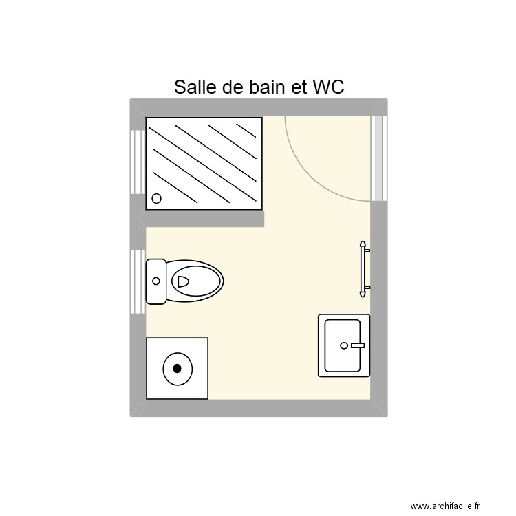 azzefoune. Plan de 1 pièce et 5 m2