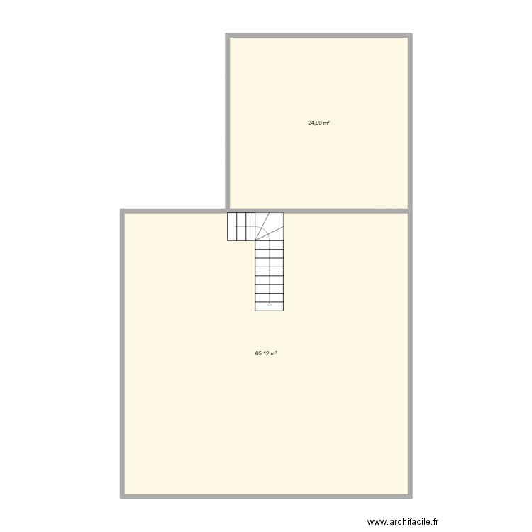 gue bouligua nu. Plan de 2 pièces et 90 m2