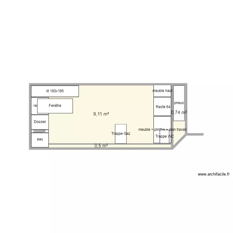 Cellule extérieur coté passager. Plan de Cellule extérieur coté passager. Plan de