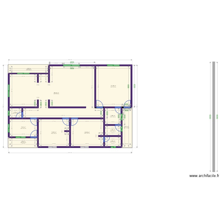 Plan A 2. Plan de 12 pièces et 137 m2