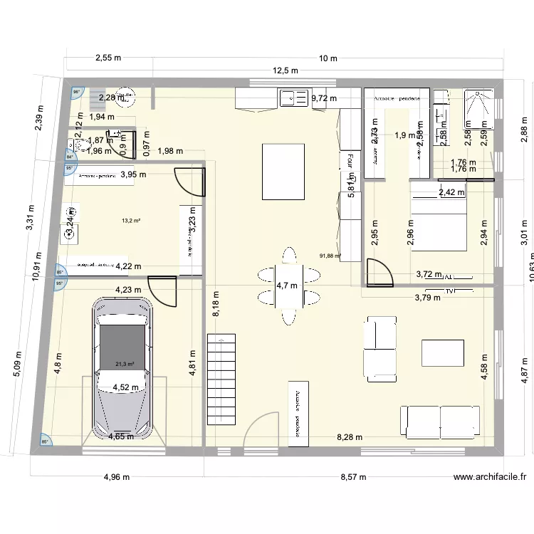Jo & Chris 4. Plan de 7 pièces et 257 m² Jo & Chris 4. Plan de 7 pièces et 257 m²