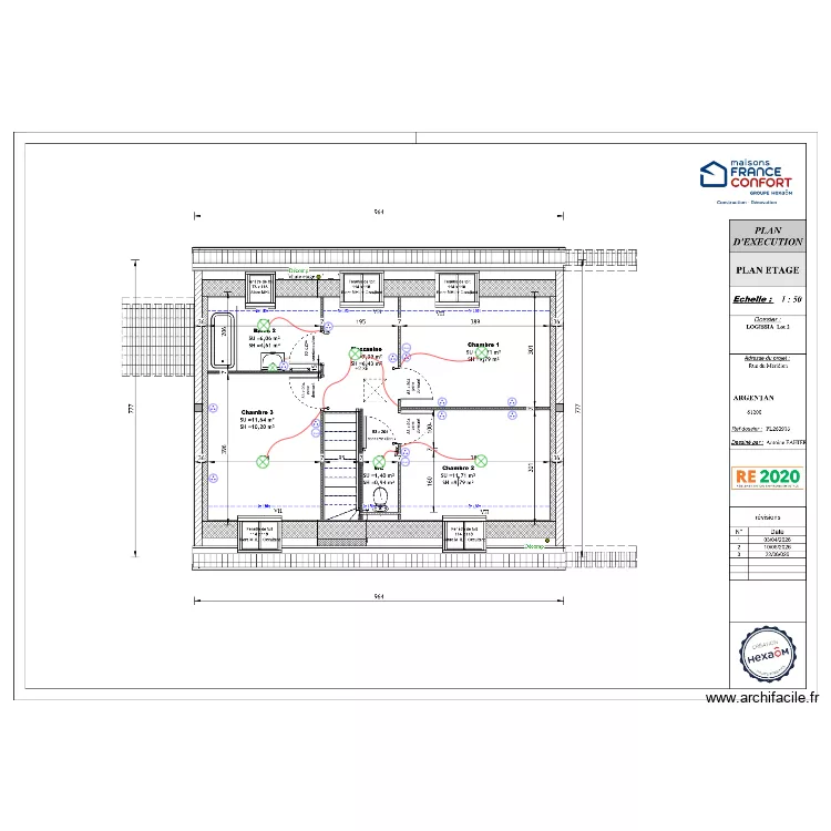 LOGISSIA LOTS2/3/5 ETAGE. Plan de 