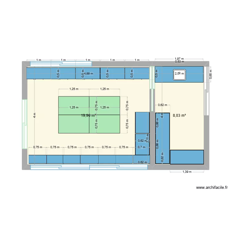local Vitrarium. Plan de 2  et 28 m²