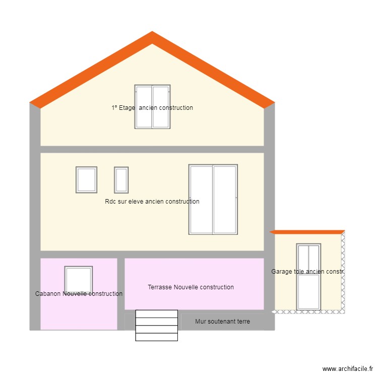 Plan Façade 2024. Plan de 10 pièces et 88 m2