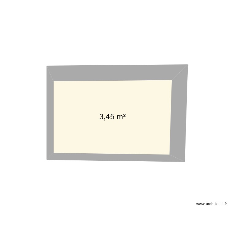 Buanderie. Plan de 1 pièce et 3 m2