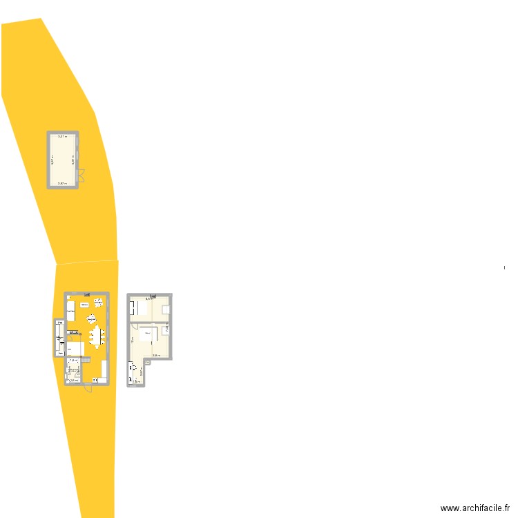Boursule. Plan de 5 pièces et 63 m2