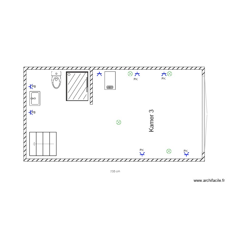 plan Kardinaalstraat 2de verdiep 3. Plan de 0 pièce et 0 m2