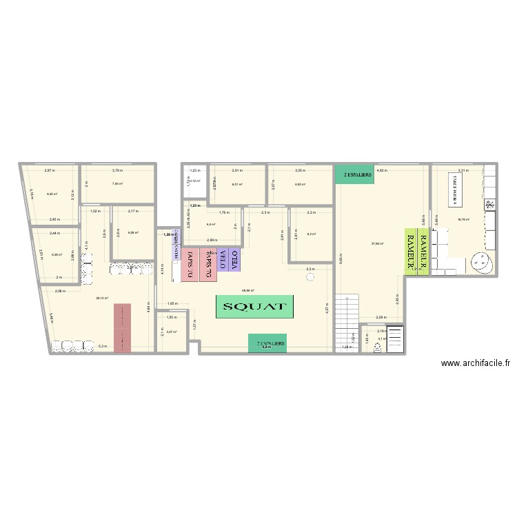 FONTENAY SOUS BOIS V2. Plan de 15 pièces et 196 m2