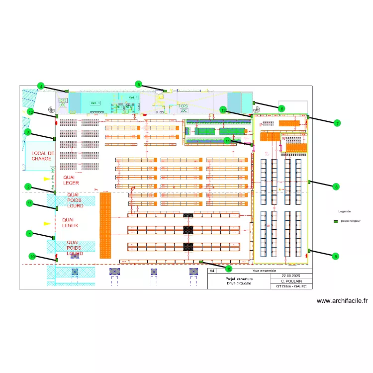 drive leclerc oudalle. Plan de 