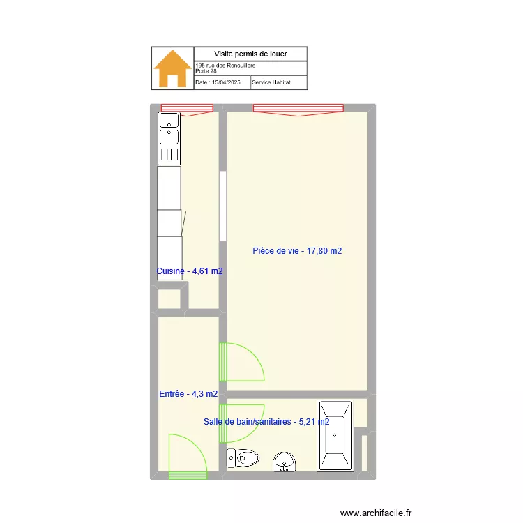 APML 195 Renouillers. Plan de 
