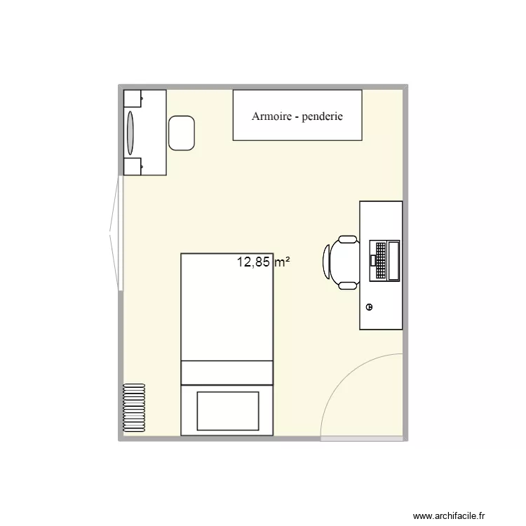 Chambre  Margaux. Plan de 
