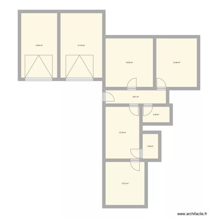 Appartement. Plan de 9  et 113 m²