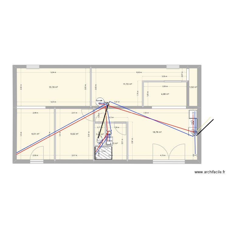 ST PRIEST pLOMBERIE. Plan de 17 pièces et 150 m2