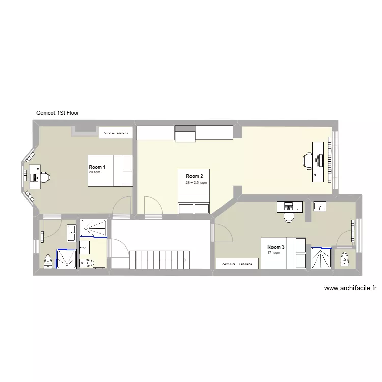 GENICOT version House Map. Plan de 