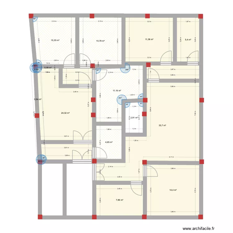mednin_1etage_bis. Plan de 