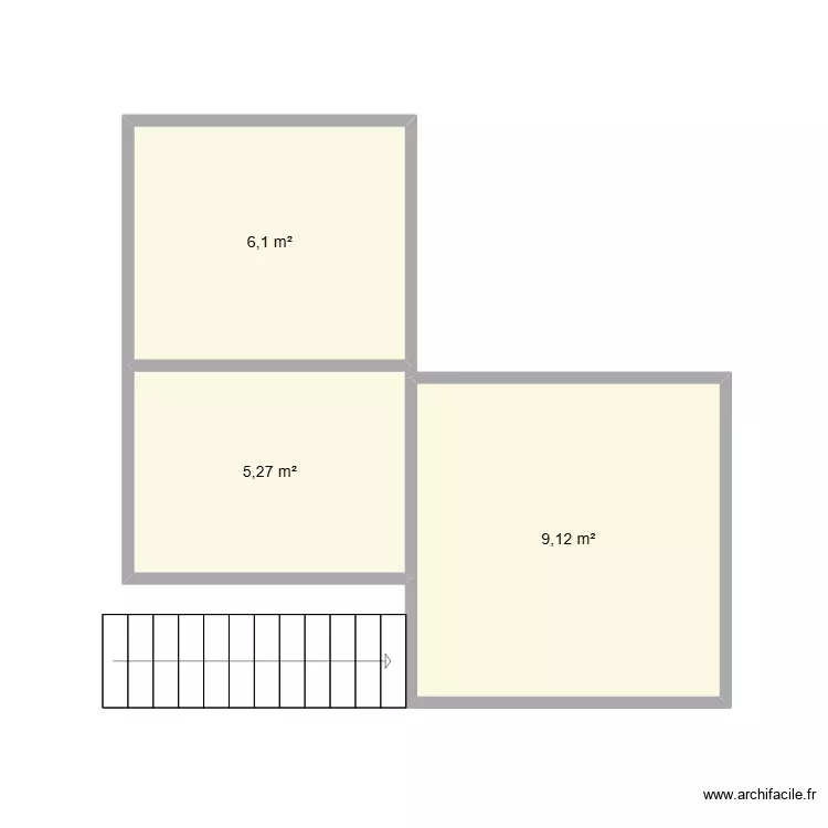 Patio actuel. Plan de 3 Pièces et 20 m² Patio actuel. Plan de 3 Pièces et 20 m²