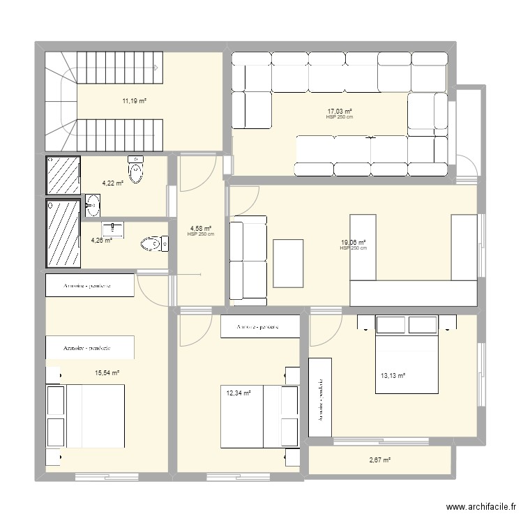 TIGUMI. Plan de 10 pièces et 104 m2