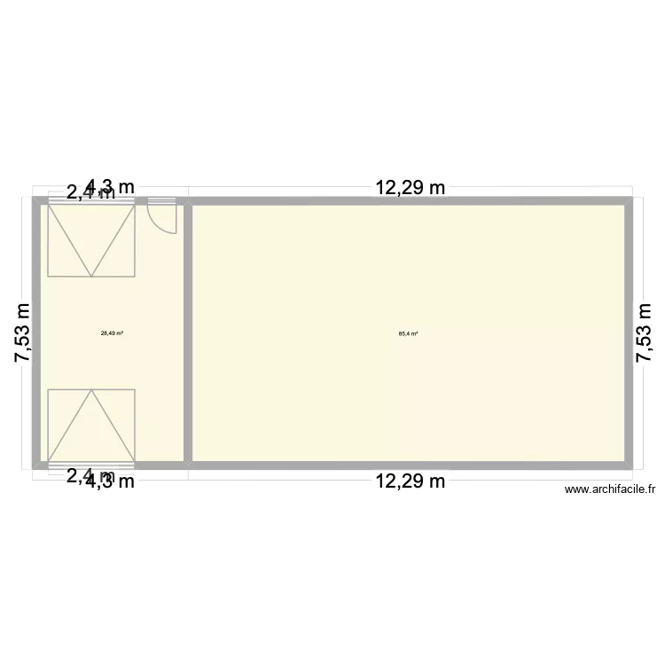 garage. Plan de 2 et 114 m² garage. Plan de 2 et 114 m²