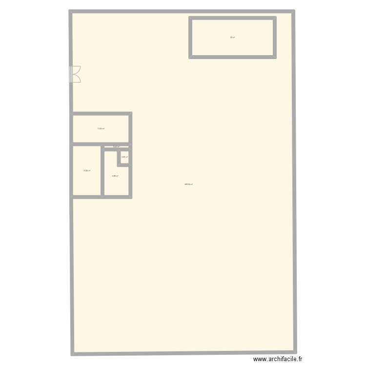 1ere partie. Plan de 7 pièces et 569 m2