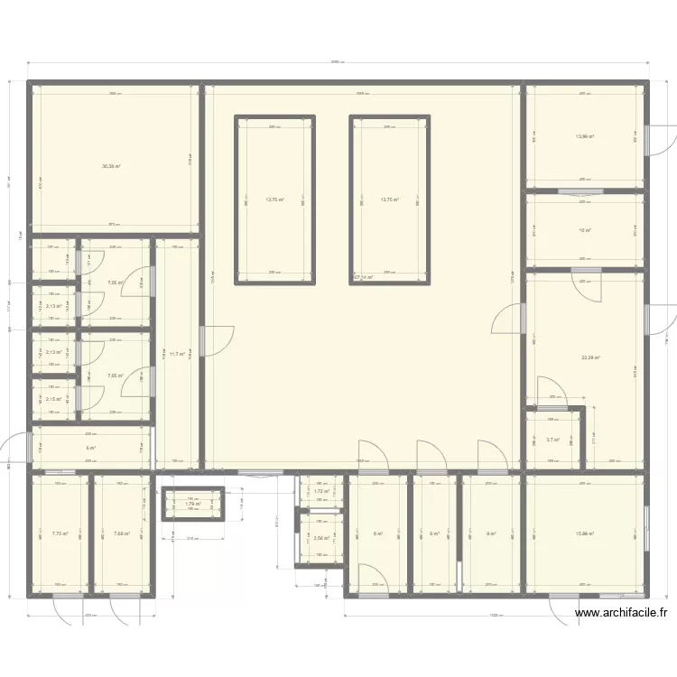 PLAN DE USINE CRABE VIVANTE 22/07/26. Plan de 24  et 343 m²
