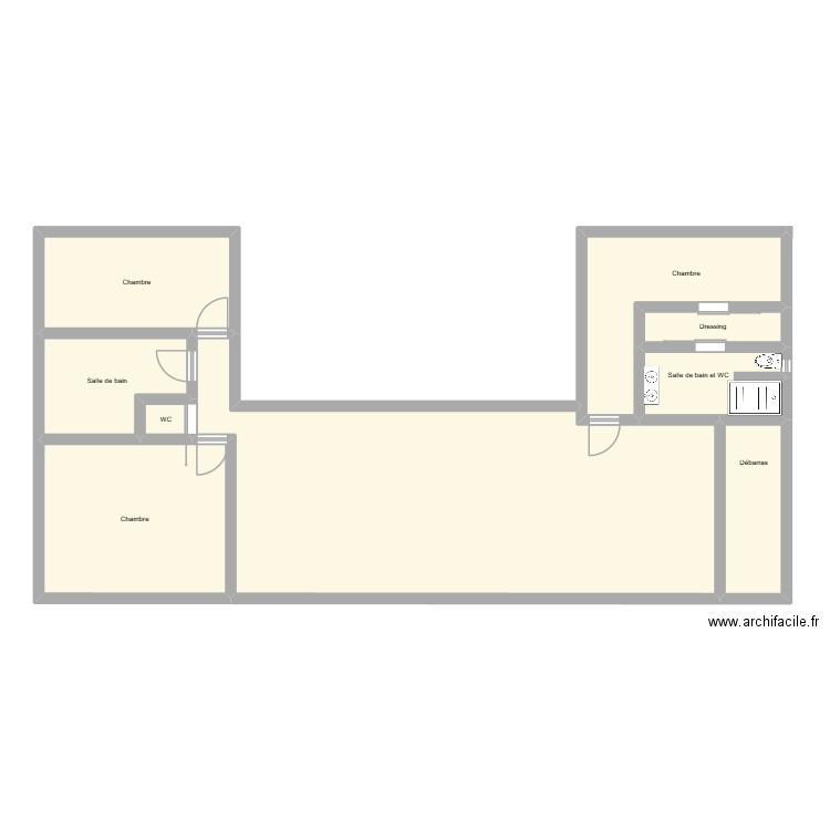 Test maison 2. Plan de 9 pièces et 127 m2
