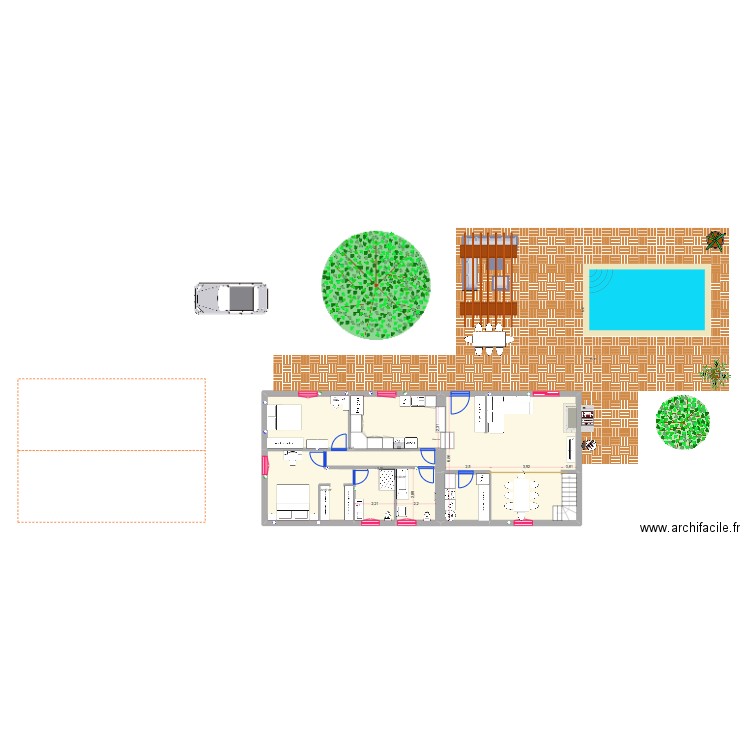 Maison Le Haillan GO. Plan de 9 pièces et 159 m2