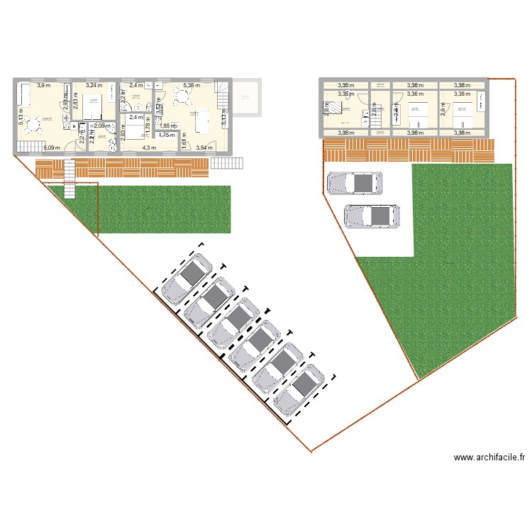 hanvoile new. Plan de 26 pièces et 371 m2