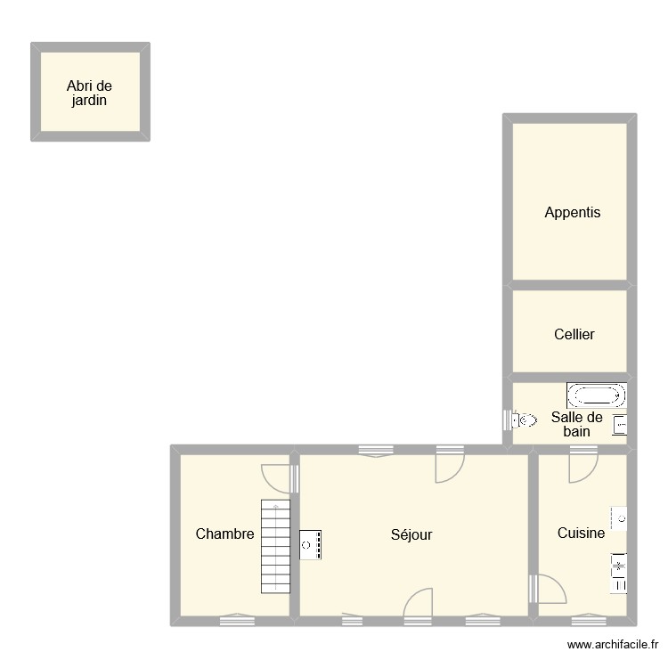 martin rdc. Plan de 0 pièce et 0 m2
