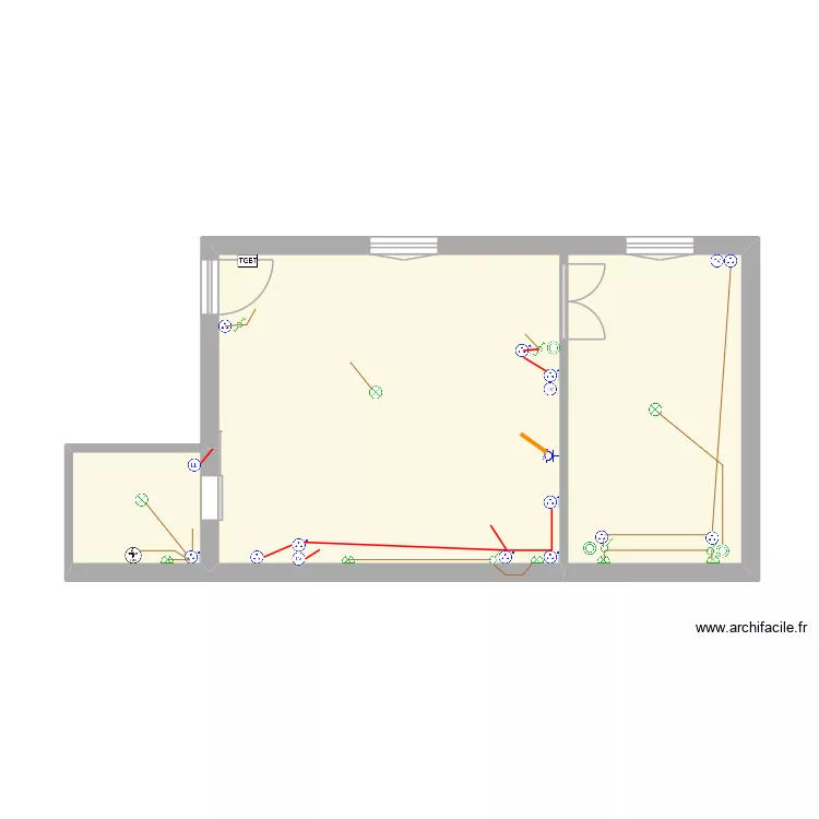 Magri. Plan de 2 et 37 m² Magri. Plan de 2 et 37 m²