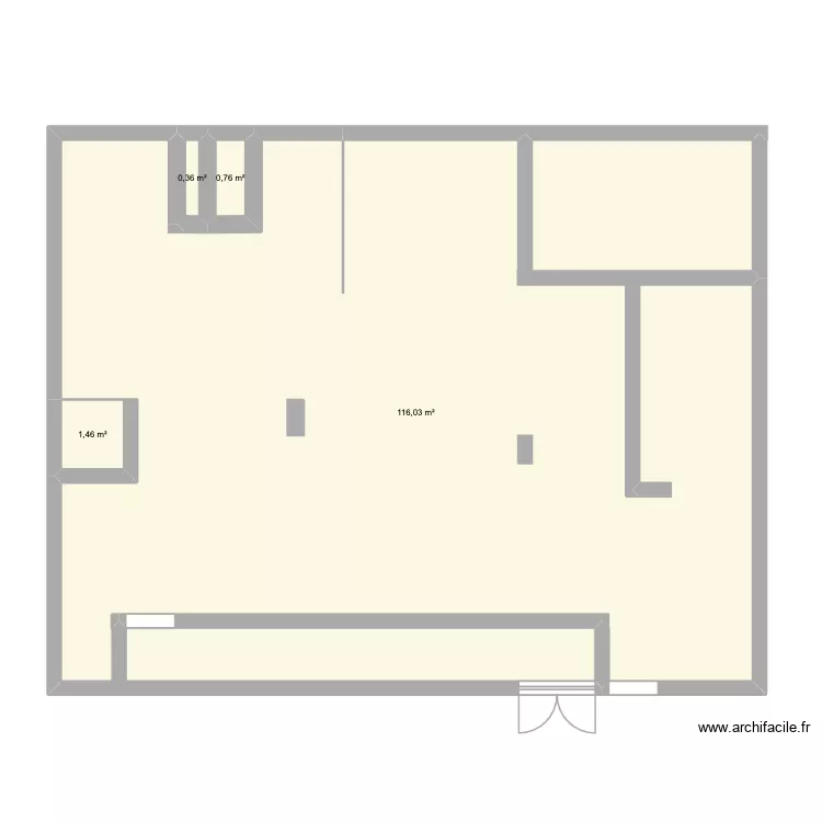 Piece. Plan de 4 pièces et 119 m²