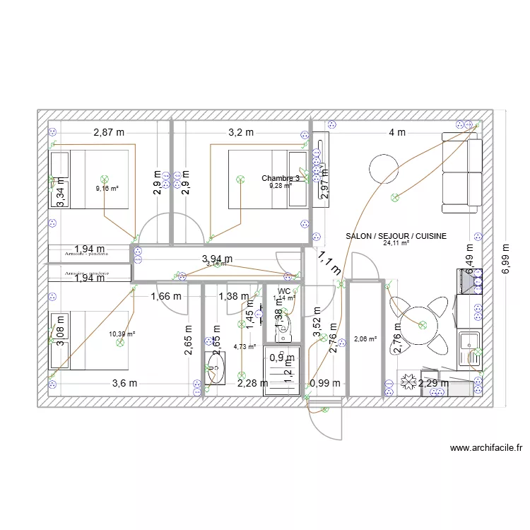 DUPUY CHAUVIN. Plan de 8 et 64 m² DUPUY CHAUVIN. Plan de 8 et 64 m²