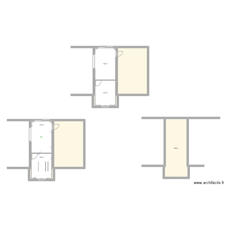Extremet. Plan de 15 pièces et 128 m2